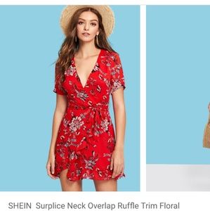 Ruffle trim floral dress